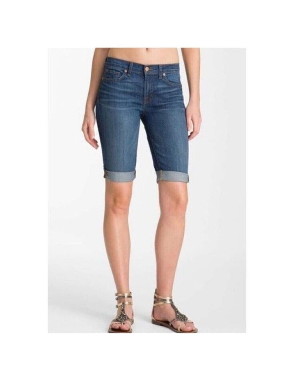 J Brand Saturn Cuffed Jean Jorts Shorts 5 Pocket Denim 27